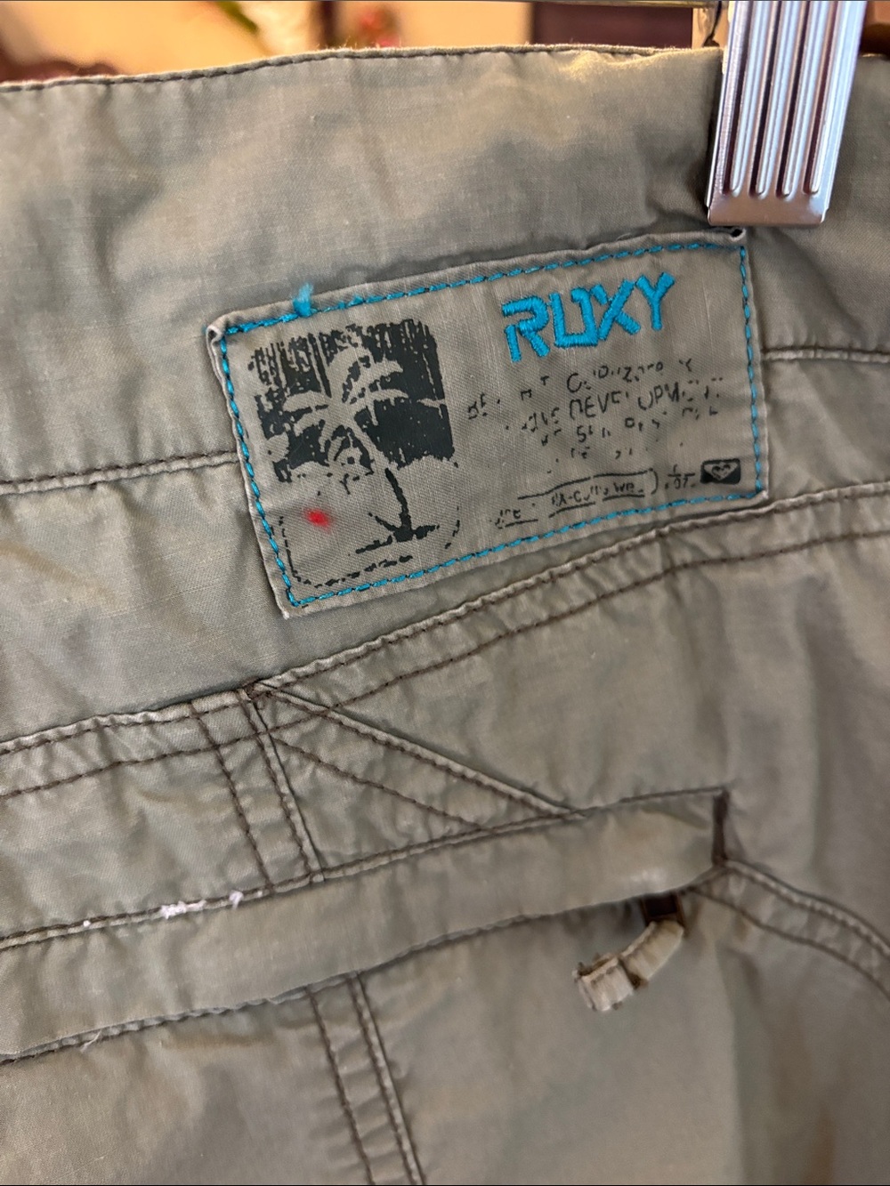 Roxy Olive Green Outdoor Pants with Belt Loop